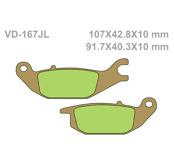 Тормозные колодки Vesrah VD 167JL для мотоциклов
