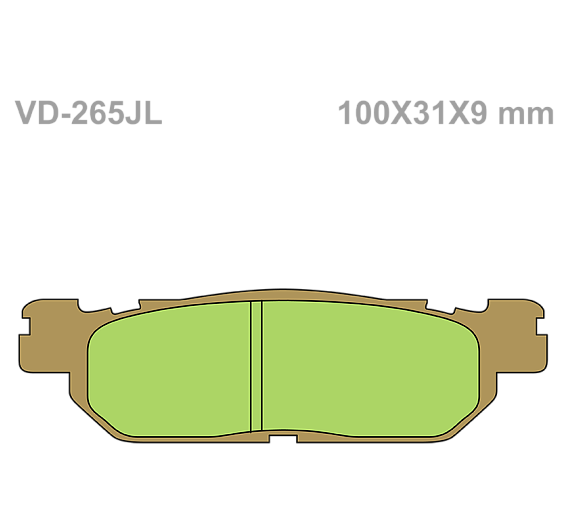 Тормозные колодки Vesrah VD 265JL для мотоциклов