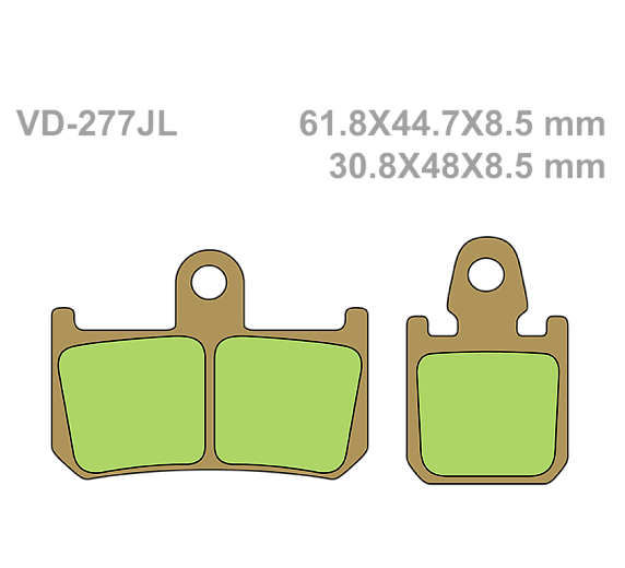 Тормозные колодки Vesrah VD 277JL для мотоциклов