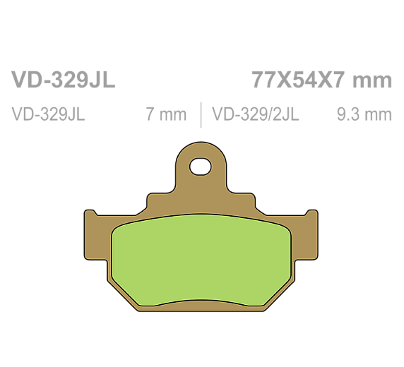 Тормозные колодки Vesrah VD 329JL для мотоциклов