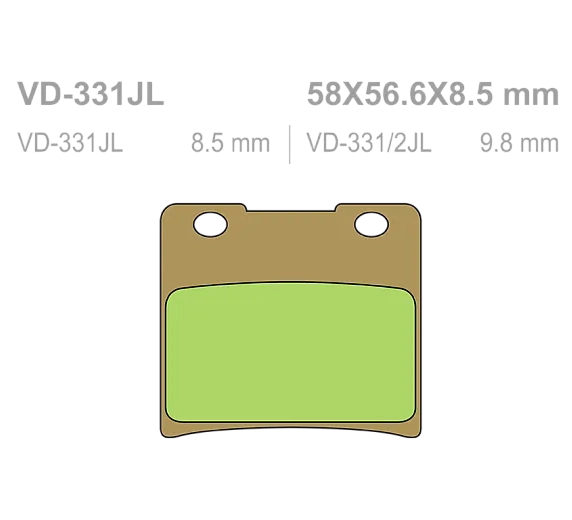 Тормозные колодки Vesrah VD 331JL для мотоциклов