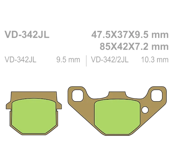 Тормозные колодки Vesrah VD-342/2JL
