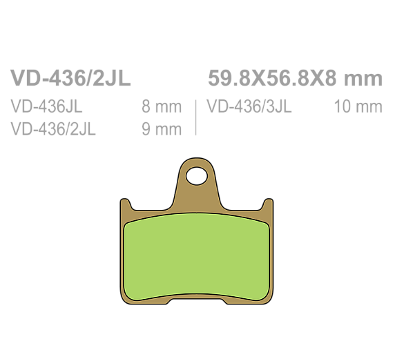 Тормозные колодки Vesrah VD-436/2JL
