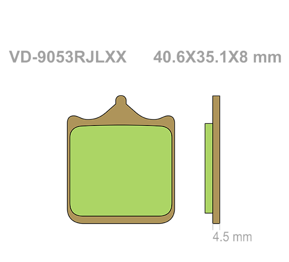 Тормозные колодки Vesrah VD 9053RJLXX для мотоциклов