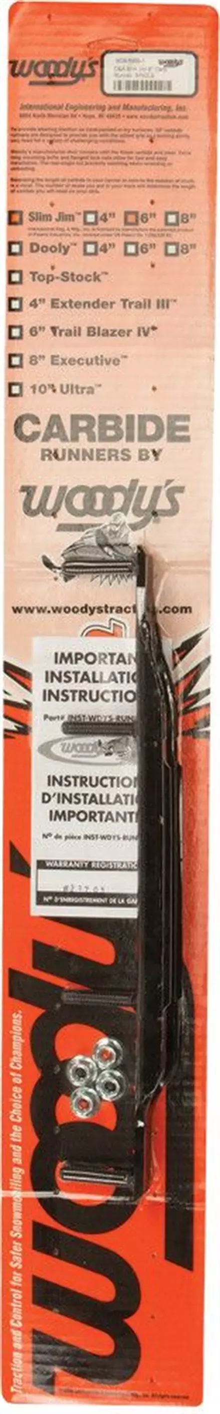 Конек лыжи двойной  Woodys серия 8" Slim Jim для снегохода
