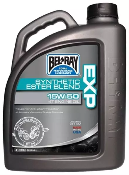 Моторное масло BEL-RAY EXP Synthetic Ester Blend 15W50 (4 литра) для мотоциклов