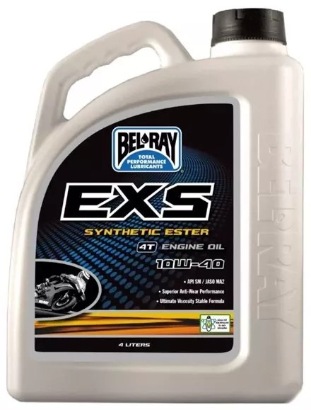Моторное масло BEL-RAY EXS Synthetic Ester 10W40 (4 литра) для мотоциклов