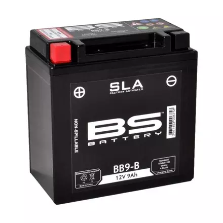 BB9-B (FA) Аккумулятор BS SLA, 12В, 9 Ач, 120 А 135x75x139, прямая (+ / -), (YB9-B)