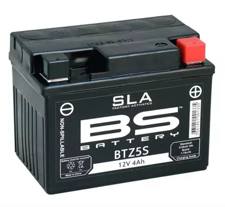 BTZ5S (FA) Аккумулятор BS SLA, 12В, 4 Ач, 65 А 113x70x85, обратная (- / +), (YTZ5SL)