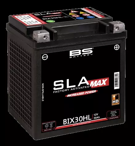 BIX30HL (FA) Аккумулятор BS SLA MAX, 12В, 30 Ач, 530 А 166x130x175, обратная (- / +), (YIX30HL)