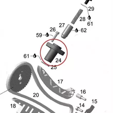 Корпус натяжителя цепи ГРМ BRP/CanAm G2/G1 Outlander/Renegade 1000/800/650/500/400 420236510