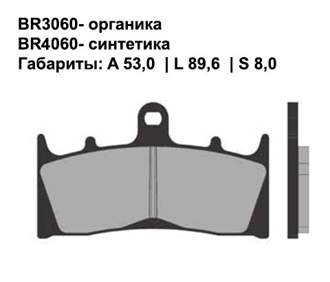 Тормозные колодки передние Brenta 4060 Sintered