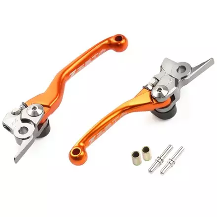 Комплект литых рычагов сцепления и тормоза Zeta KTM250-450SX/EXC '14- Orange