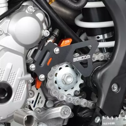 Комплект защиты картера от цепи + ролик ZETA KTM 250/350SXF/EXF/EXC/EXCF Orange