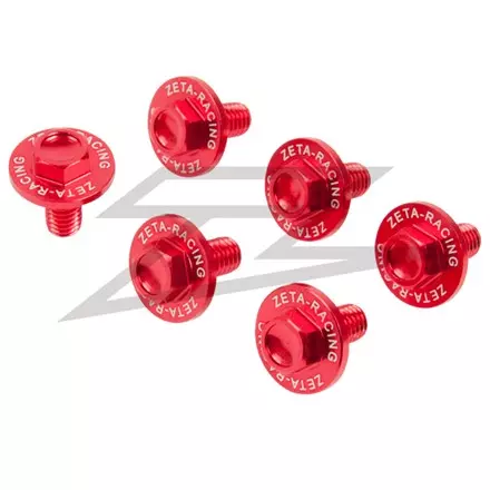 Комплект болтов защиты вилки Zeta Set 6pcs.Kawasaki Red