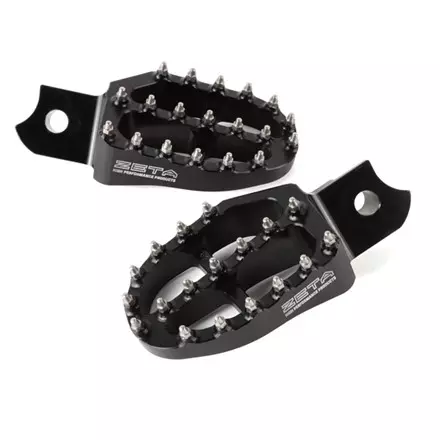 Алюминиевые широкие подножки Zeta для KX250F/450F Black
