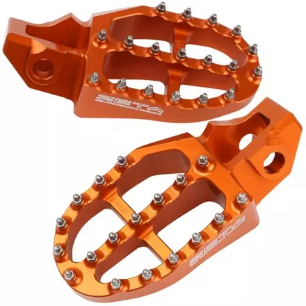 Алюминиевые широкие подножки Zeta для KTM SX '16- Orange