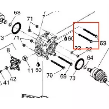 Болт заднего редуктора m10x130 BRP 230603036