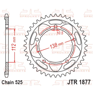 Задняя ведомая звезда JT JTR1877.45