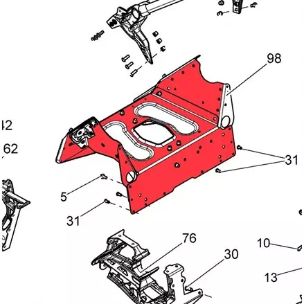 Суппорт крепления нижних рычагов SkiDoo, Lynx Freeride, Renegade, MXZ 2015+ 518328322