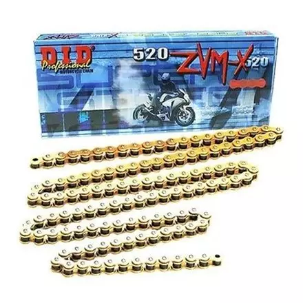 Цепь DID 520 ZVMX- 112 звеньев, золотая