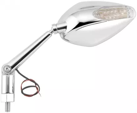 Зеркало LED TURNSIG хром 2шт. / Bike Master