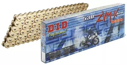 Цепь DID 530 ZVMX2- 120 звеньев, золотая