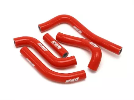 Комплект шлангов радиатора KLX250/D-Tracker '08- красный / DRC