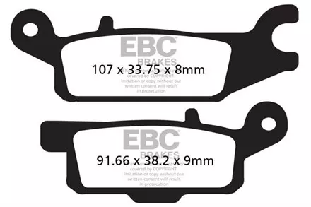 Тормозные колодки EBC FA445TT для мотоциклов