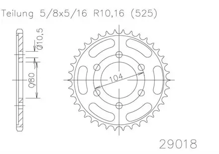 Задняя звезда 40 зуб. Esjot 50-29018-40 аналог JTR1489.40