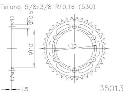 Задняя звезда 42 зуб. Esjot 50-35013-42 аналог JTR479.42