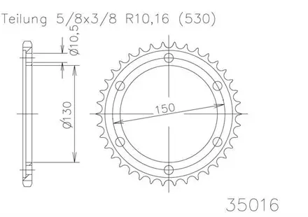 Задняя звезда 46 зуб. Esjot 50-35016-46 аналог JTR859.46