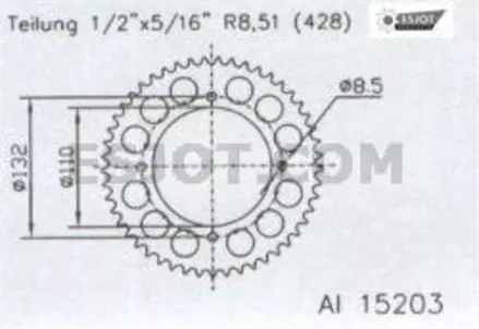 Задняя звезда 48 зуб. Esjot 51-15203-48 аналог JTA895.48