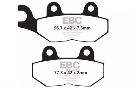 Тормозные колодки EBC FA214/2HH для мотоциклов