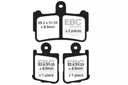 Тормозные колодки EBC FA499/4HH для мотоциклов