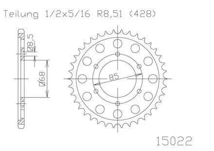 Задняя звезда 46 зуб. Esjot 50-15022-46 аналог JTR468.46
