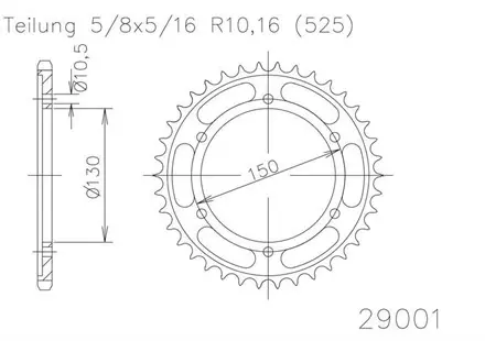 Задняя звезда 46 зуб. Esjot 50-29001-46 аналог JTR300.46
