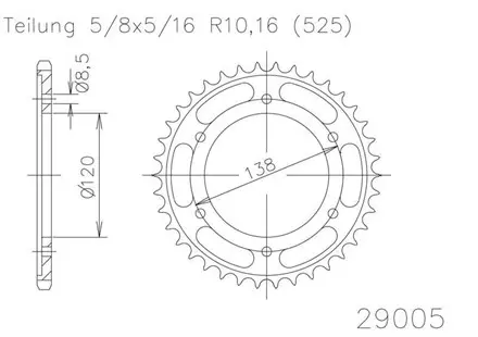 Задняя звезда 40 зуб. Esjot 50-29005-40 аналог JTR312.40