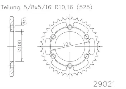 Задняя звезда 39 зуб. Esjot 50-29021-39 аналог JTR745.39