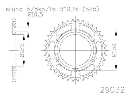 Задняя звезда 45 зуб. Esjot 50-29032-45 аналог JTR899.45