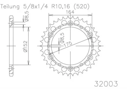 Задняя звезда 51 зуб. Esjot 50-32003-51 аналог JTR853.51