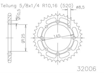 Задняя звезда 46 зуб. Esjot 50-32006-46 аналог JTR1857.46