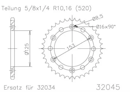 Задняя звезда 43 зуб. Esjot 50-32045-43 аналог JTR301.43