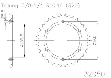 Задняя звезда 46 зуб. Esjot 50-32050-46 аналог JTR5.46
