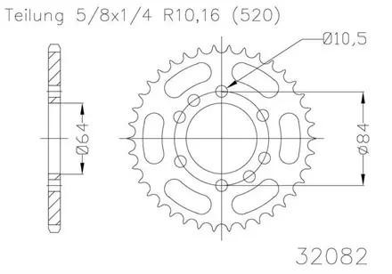 Задняя звезда 40 зуб. Esjot 50-32082-40 аналог JTR1826.40