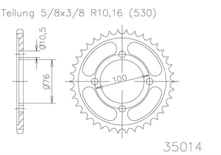 Задняя звезда 46 зуб. Esjot 50-35014-46 аналог JTR824.46