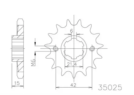 Передняя звезда 16 зуб. Esjot 50-35025-16 аналог JTF292.16