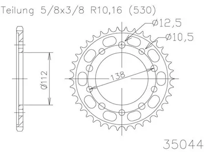 Задняя звезда 42 зуб. Esjot 50-35044-42 аналог JTR302.42
