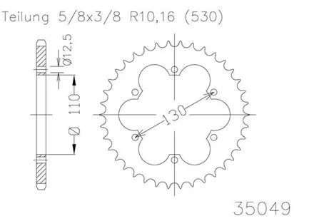 Задняя звезда 40 зуб. Esjot 50-35049-40 аналог JTR1420.40