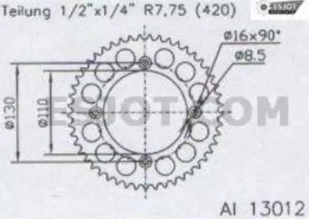 Задняя звезда 49 зуб. Esjot 51-13012-49 аналог JTA215.49